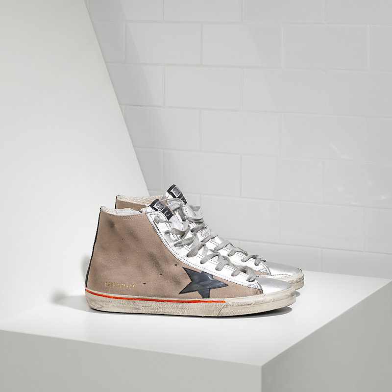 Golden Goose Deluxe Brand Women Francy Sneakers In Suede With Black Leather Star